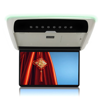 Monitor de Coche con Pantalla LCD de 13.3 Pulgadas, Reproductor de Video, Altavoz Estéreo, USB, TF, Salida de Audio FM, Montaje Universal en el Techo