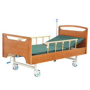 Lit médical en bois et métal Haowei Kang modèle 41 à bas prix, <span class=keywords><strong>2</strong></span> manivelle, garantie de <span class=keywords><strong>2</strong></span> ans, usage commercial, chambres malades, fabrication chinoise, en ligne - Product Image 4