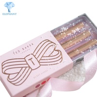 Boîte à tiroir coulissant en papier rose personnalisée pour mini rouge à lèvres, cosmétiques, cadeau de mariage
