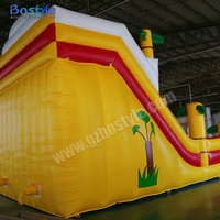 Toboggans aquatiques gonflables commerciaux pour adultes et enfants, pas chers, grands toboggans d'extérieur en PVC transparent avec balles à l'intérieur, château et souffleur télécommandé