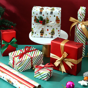 Wholesale 80g <b>Christmas</b> Metallic Paper Tissue 43*300cm Gift Luxury Custom Packaging Wrapping Paper Roll - Product Image 3