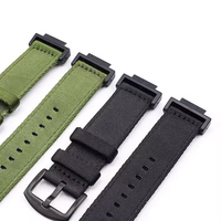 Adaptateurs de bracelet de montre Mingfung Sport 16 mm en plastique ABS noir/argent avec boucle ardillon pour Casio