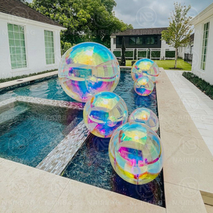 Lớn Shinny quả bóng phản quang óng ánh Spheres Gigant sáng bóng ballons Trong Suốt LED Inflatable trung bình gương bóng bong bóng - Product Image 3