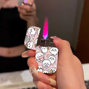 <span class=keywords><strong>Briquet</strong></span> à gaz butane mignon Chiikawa en forme de dessin animé, flamme <span class=keywords><strong>rose</strong></span>, pour femmes - Product Image 2