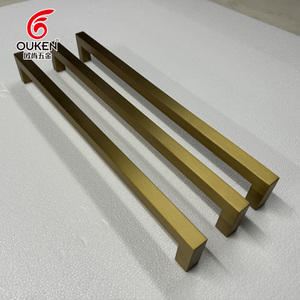 Hiện đại đơn giản thép không gỉ cửa kính xử lý Titan chải khách sạn trang trí tùy chỉnh trang trí nội thất bên ngoài cửa xử lý - Product Image 5