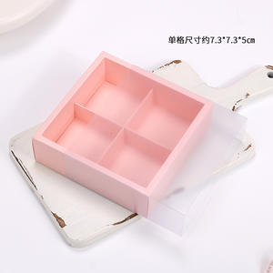 Boîte à biscuits imprimé de logo personnalisé boulangerie pliable boîte à pâtisserie donut macaron tiroir boîtes en papier diviseurs d'emballage et grille - Product Image 2