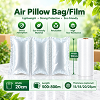 Film à coussin d'air FENYU pour machine à coussin d'air, rouleau PE vert transparent, largeur 200 mm