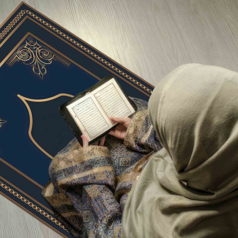 Soft Prayer Mat with Tasbeeh Prayer