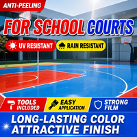 Peinture liquide pour sol en ciment de terrain de basket-ball en acrylique, application au pinceau, résistante au soleil, imperméable, extérieur, plusieurs couleurs