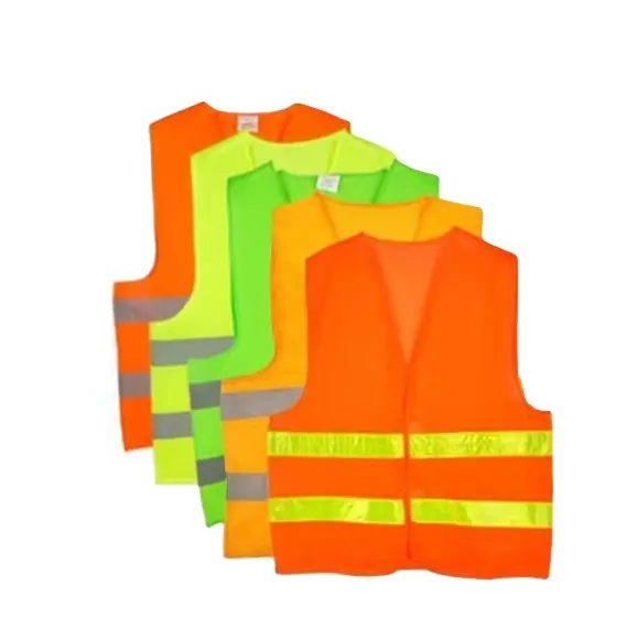 Chaleco reflectante de seguridad para construcción, chaquetas de protección nocturna para trabajo al aire libre, 80 gsm