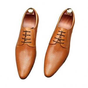 Zapatos de Negocios Modernos para Hombre, Diseño Nuevo, con Cordones, Punta en Pico, Aumentan la Estatura, Impermeables y Transpirables - Product Image 2
