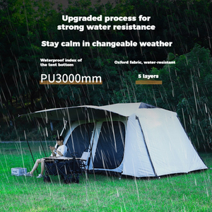 Carpa de Glamping Premium Tipo Villa, Diseño de <span class=keywords><strong>2</strong></span> Habitaciones, Instalación Rápida, Completa con Todo el Equipo y Material de Camping - Product Image 1