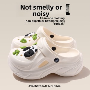 DERAN Sabots d'été à plateforme épaisse pour femmes, sandales de plage personnalisables, double usage, respirantes, imperméables, antidérapantes, chaussures de jardin - Product Image 2
