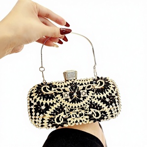Cross-border New Foreign Trade European American <b>Small</b> Shape Evening <b>Bag</b> Rhinestone Hook Closure Women's Polyester Tanjing - Product Image 1