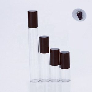 Mini Botellas de Vidrio Roll-On, Forma Cilíndrica, Cuerpo Transparente, Tapa Metálica, Cuidado Personal, 1ml 2ml 3ml 5ml, Probador de Perfume - Product Image 4