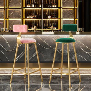 Nordic Iron Home Bar Escritorio Pared <span class=keywords><strong>de</strong></span> sala <span class=keywords><strong>de</strong></span> estar Mármol Mesa estrecha Tienda <span class=keywords><strong>de</strong></span> té <span class=keywords><strong>de</strong></span> la leche Mesa <span class=keywords><strong>de</strong></span> pie alto y silla Combinación Silla larga - Product Image 2