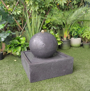 <span class=keywords><strong>Fontaine</strong></span> de jardin moderne en pierre, alimentée par l'énergie <span class=keywords><strong>solaire</strong></span>, avec base carrée, décoration de jardin extérieur - Product Image 4
