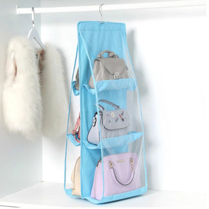 Sac de rangement suspendu épaissi, sur mesure, en non-tissé, anti-poussière, organisateur de sacs simple double face. - Product Image 3