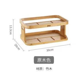 Estante de especias de madera Bingo de 2 niveles con almacenamiento hermético para especias y condimentos de cocina - Product Image 5