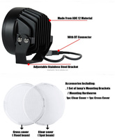 Projecteurs LED de travail 80W 5 pouces de haute qualité, 8000LM, faisceau de conduite super lumineux, étanches IP68, résistants aux vibrations 15G, pour tout-terrain 4x4