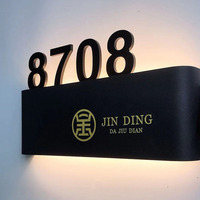Numéros de sol en Aluminium Led et 3D pour maison en métal, Plaques d'adresse rétroéclairée