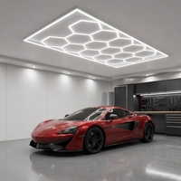 Lumière LED hexagonale à 5 grilles, blanc froid, en forme de nid d'abeille, pour plafond, garage, détaillage automobile, décoration intérieure, étanche, atelier, studio