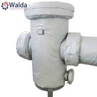 Veste imperméable et ignifuge Walda pour le collecteur d'échappement du moteur de bateau marin, avec isolation thermique amovible