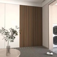 Panneau mural acoustique en bois MDF design floral moderne imperméable au feu et insonorisant pour villa
