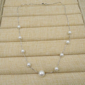 925 <strong>Silver</strong> <strong>Pearl</strong> Classic <strong>Necklace</strong> for Girls or Women 7-10 mm Real Freshwater Nature <strong>Pearl</strong> <strong>Necklace</strong> Designs - Product Image 4