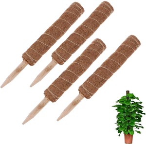 Poteau en fibre de coco flexible, support de plante <span class=keywords><strong>DIY</strong></span> façonnable, bâton d'escalade pour plantes grimpantes - Product Image 1