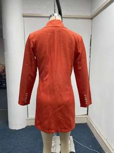 <span class=keywords><strong>Blazer</strong></span> de costume mi-long à double boutonnage, coupe ajustée, manches longues, automne, tailles S-3XL - Product Image 6