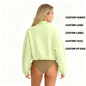 Chaqueta Oversize para Mujer ARLAN con Logotipo Personalizado, Sudadera con Cremallera de Forro Polar, Chaqueta Corta de Sherpa, Abrigo de Forro Polar para Mujer - Product Image 2