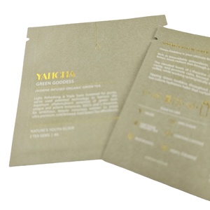 소량 주문 가능 생분해 크라프트 포장 차 열접착 3면 실링 종이봉투 포장 맞춤형 PLA 홍차 커피 샘플 티백 - Product Image 3