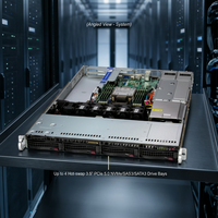 SYS-512B-WR 1U 랙 서버 인텔 제온 6 프로세서 DDR5 엔터프라이즈 스토리지 PCIe 5.0 클라우드 컴퓨팅 재고 있음 GPU 지원