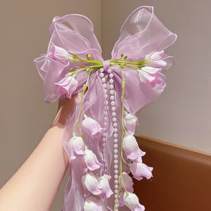 Jepit Rambut Formal Mewah nan Indah untuk Pernikahan, Jepit Rambut Bunga untuk Anak Perempuan, Hiasan Rambut Abadi - Product Image 5