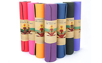 Tapis de yoga TPE de haute qualité, écologique, antidérapant, durable, imperméable, avec logo personnalisé et sangle pour le yoga et le Pilates