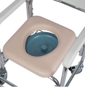 Chaise de toilette à roulettes Chaise de toilette pour handicapés Tabouret de toilette Mobile avec pédales Femmes enceintes et personnes âgées Chaise de bain pour toilettes - Product Image 2