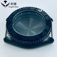 Boîtier de montre noir en aluminium et céramique 42 mm NH34 NH35 NH36 NH38 NH39 NH70, vente en gros, couronne SKX 007 S, directement de l'usine