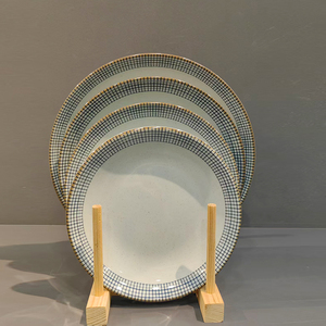 <span class=keywords><strong>Vajilla</strong></span> de <span class=keywords><strong>Melamina</strong></span> Plástica con Diseño de Cuadros Azules de 11 Pulgadas, Ecológica, <span class=keywords><strong>Apta</strong></span> <span class=keywords><strong>para</strong></span> Lavavajillas y <span class=keywords><strong>Microondas</strong></span>, Libre de BPA, <span class=keywords><strong>para</strong></span> Reuniones y Hogar - Product Image 4