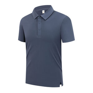 Camisa Polo de Manga Corta, Color Sólido, Nailon, Uso Diario, Uniformes de Trabajo, Azul Gris - Product Image 1