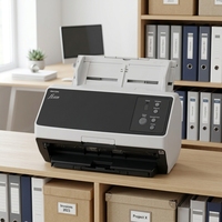 Scanner de documents recto-verso USB 3.0 FI-8150 A4 50ppm 100ipm CIS 600dpi Ethernet Noir Gris