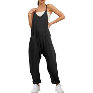 <strong>Women</strong> Adjustable Shoulder Strap Jumpsuits Casual Onesie Rompers <strong>Sleeveless</strong> Loose Baggy Overalls <strong>Jumpers</strong> With Pockets - Product Image 2