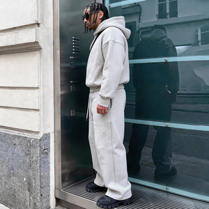 Conjunto de Sudadera y Pantalones Deportivos Personalizados, Chándal de Invierno <span class=keywords><strong>para</strong></span> <span class=keywords><strong>Hombre</strong></span>, Cortavientos, Chándal Holgado con Pantalones Acampanados - Product Image 3