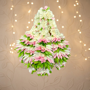 Small Dhol Ladi Artificial Fabric <b>Flower</b> Garland with Decorative Thread <b>Support</b> - Product Image 2