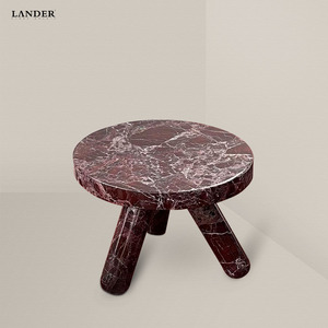 Table d'appoint moderne de luxe en marbre rouge violet en pierre Lander pour le salon et la <span class=keywords><strong>chambre</strong></span> à <span class=keywords><strong>coucher</strong></span> Table <span class=keywords><strong>console</strong></span> pour la maison ou l'hôtel - Product Image 1