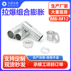 Kit de joints de dilatation Jiufei M6 M8 M10 M12 en acier au carbone zingué, boulons standard nationaux pour serrage par dilatation - Product Image 5