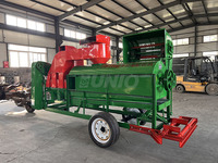 Décortiqueuse mobile UNIO de riz et de soja de haute qualité, vente chaude, machine agricole multifonctionnelle à haute efficacité, moteur diesel pour tracteur