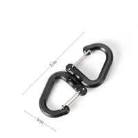 Petit mousqueton portable multifonctionnel rotatif à 360 degrés avec clip pour sac à dos, idéal pour le camping en extérieur