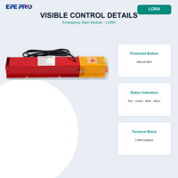 Dispositif d'extinction d'incendie automatique à aérosol EPEPRO 300g LORA avec bouton de démarrage d'urgence pour équipement de distribution d'énergie