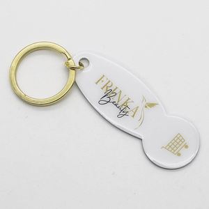 Porte-clés réutilisable pour jetons de chariot, décapsuleur, avec logo 4 couleurs par sublimation, Allemagne Canada - Product Image 6